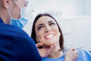 Woman at dentist