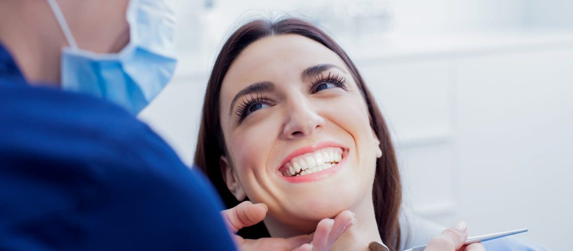 Woman at dentist